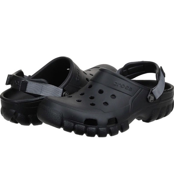Crocs Unisex Offroad Sport Clog Slip On‎ Black Sandals Mens Size 10 Fishing NWT